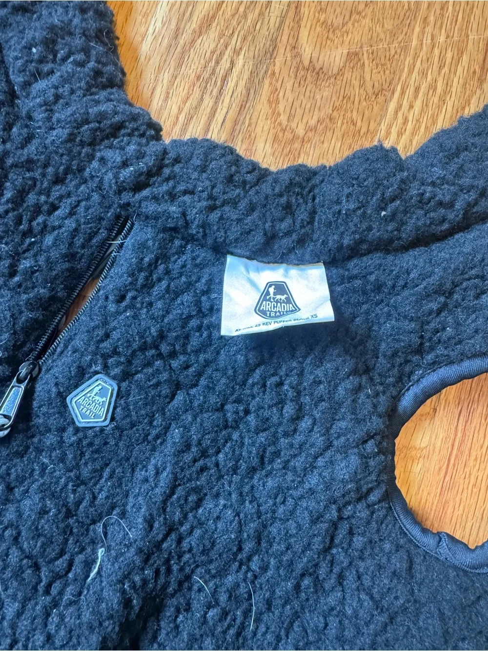 Dog Black and Cream Puffer Vest